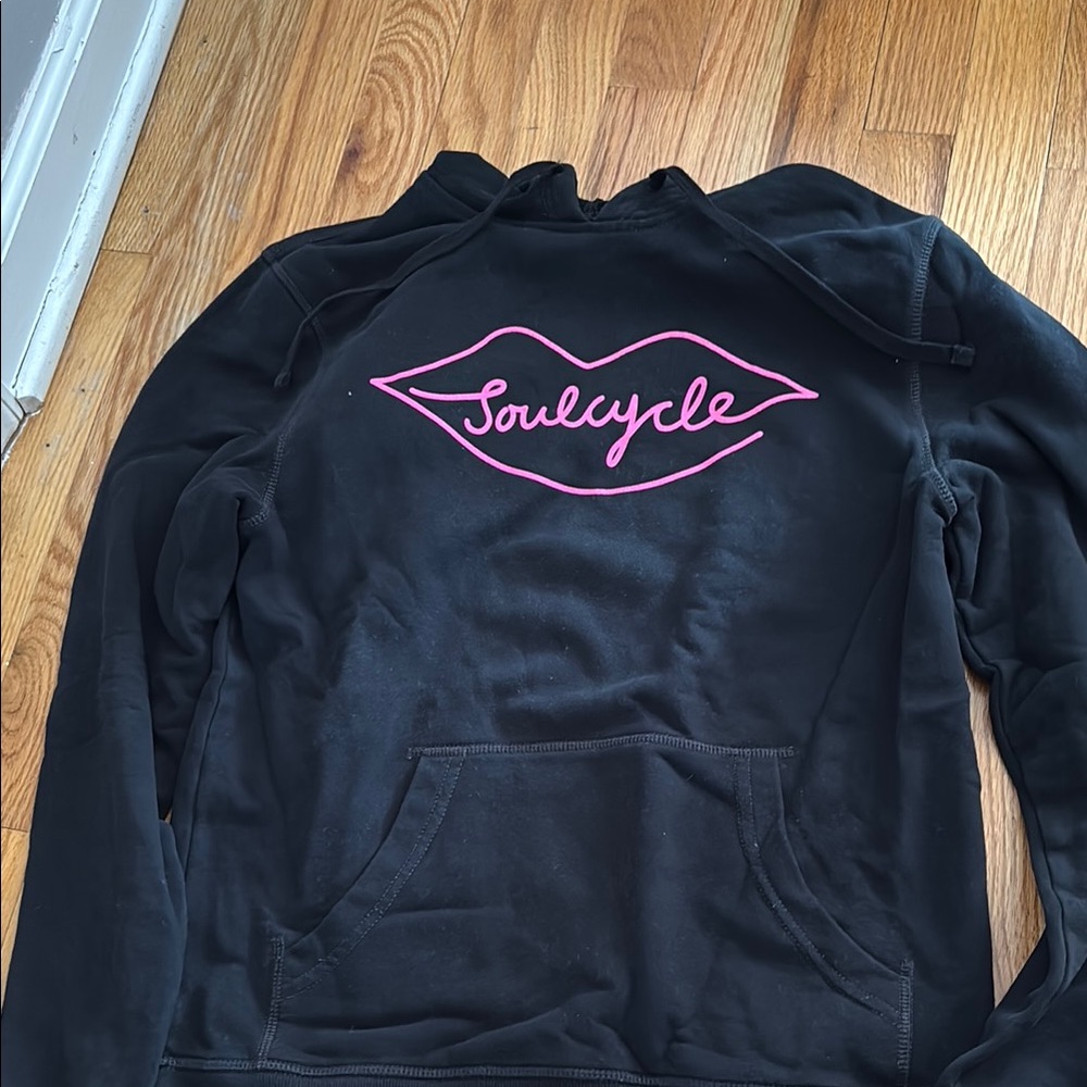 Soulcycle Women's Black and Pink hoodie